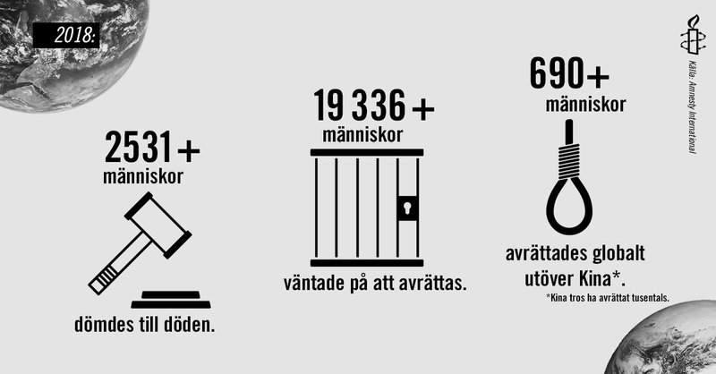 Amnesty - dödsstraffet i världen 2018 - Amnesty Sverige